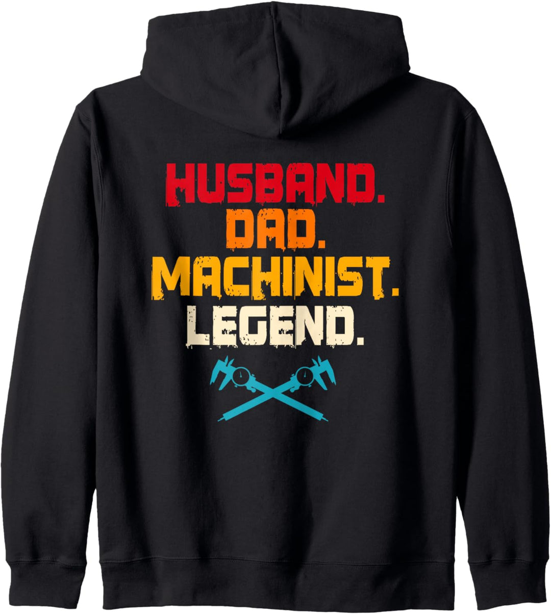 Maschinistischer Papa Design auf der Rückseite der Kleidung. Kapuzenjacke