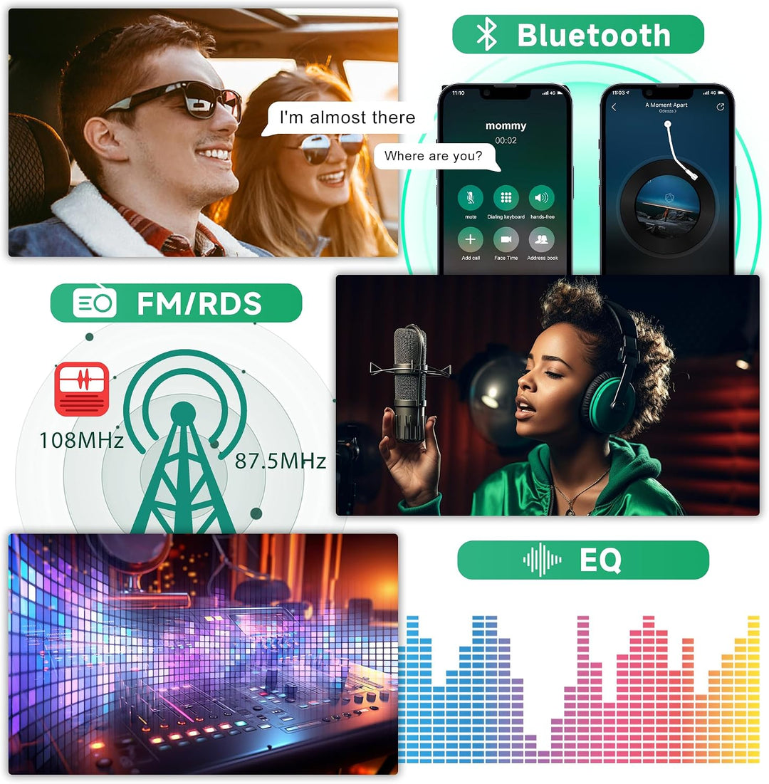 Rimoody 2G+64G Autoradio 2 Din Android Wireless Carplay Android Auto, 9 Zoll Touchscreen 2 Din Radio