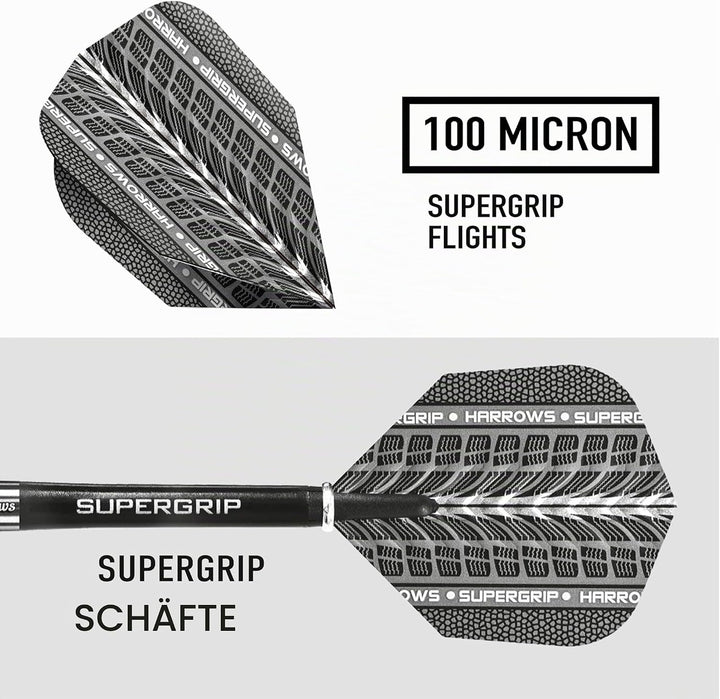 Harrows Super Grip Darts Supergrip Steeltip 22g 22 g silber, 22 g silber