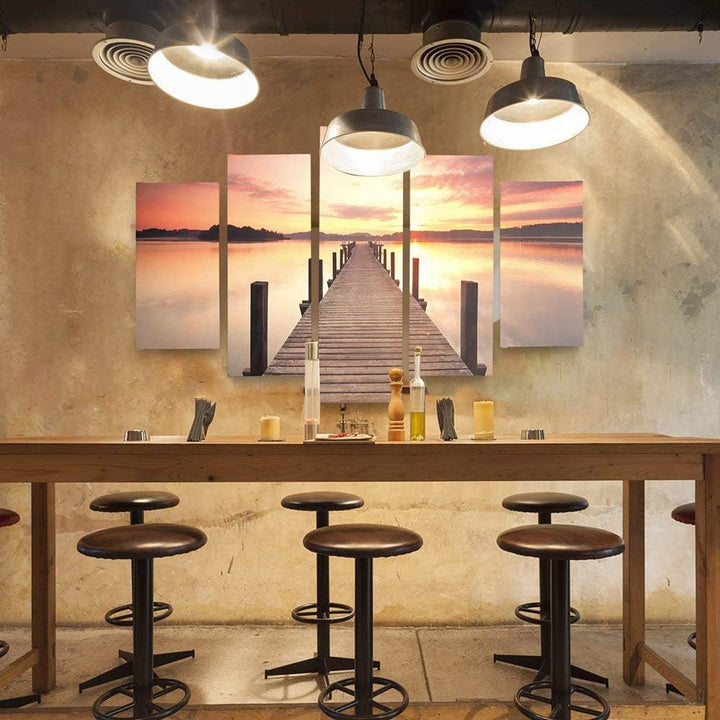 Feeby Frames, Leinwandbild Bilder Wand Bild - 5 Teile - Wandbilder Kunstdruck 150x100 cm, Typ A A ty