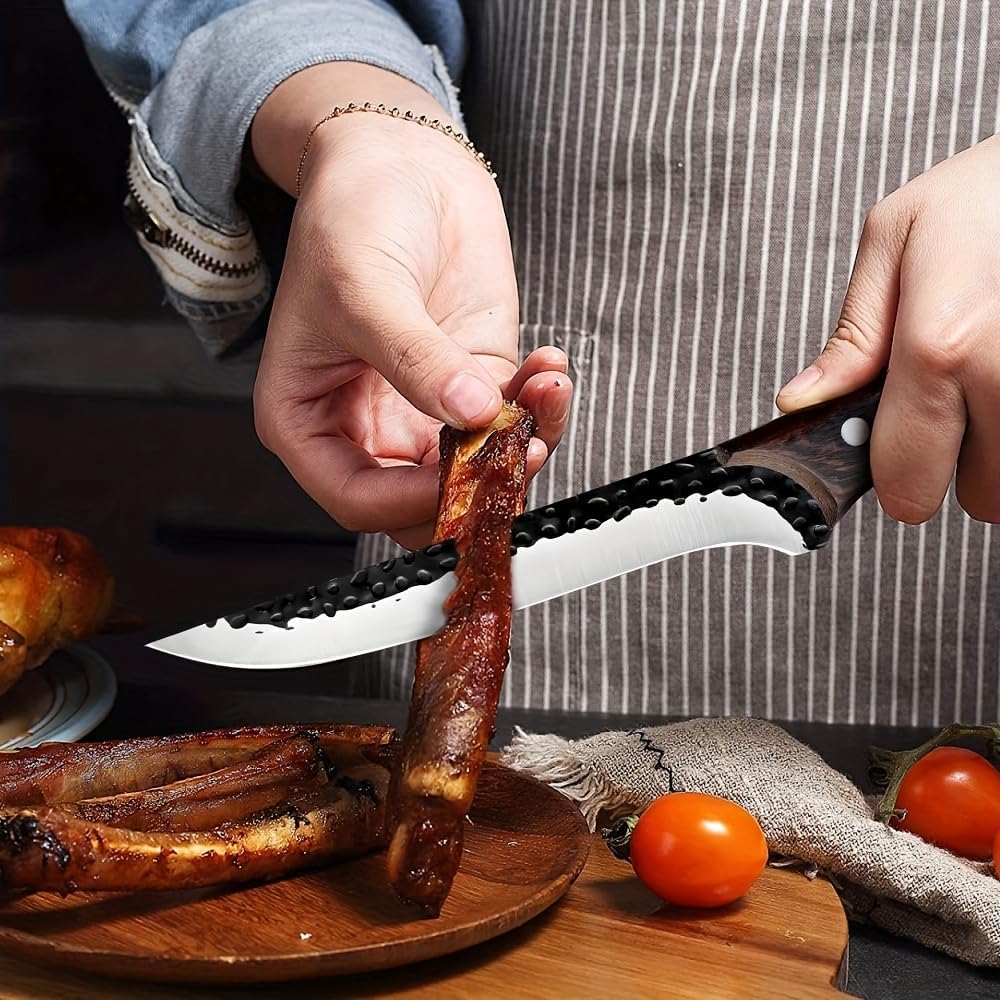 4 Stücke Kochmesser Set, Küchenmesser, Handgeschmiedet Chefmesser, Perfekt zum Schneiden Messer, Ser
