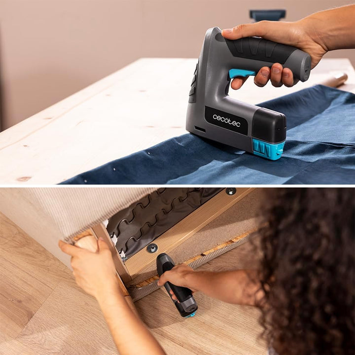 Cecotec FastTacker 4000 Akku-Tacker, 4 V, 1500 mAh, 2-in-1, kompatibel mit Heftklammern und Nägeln,
