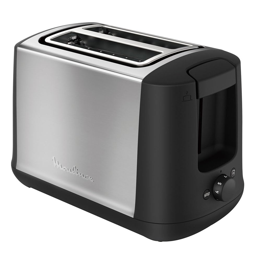 MOULINEX LT340811 Subito Toaster mit 2 Rillen, 7 Bräunungsstufen, 850 W, Edelstahl, 5.3 tons, Braun