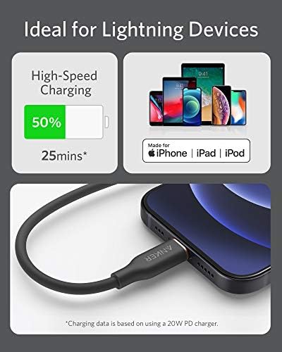 Anker Powerline III Flow, USB C Lightning Kabel, 180cm USB C auf Lightning Kabel kompatibel mit iPho