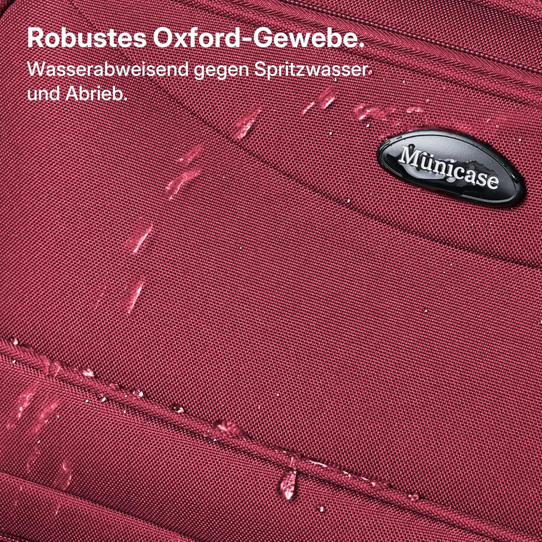 Stoffkoffer erweiterbar mit Frontfächern,15% Extra-Volumen, TSA-Schloss, 360° Doppelrollen &amp; verdeck
