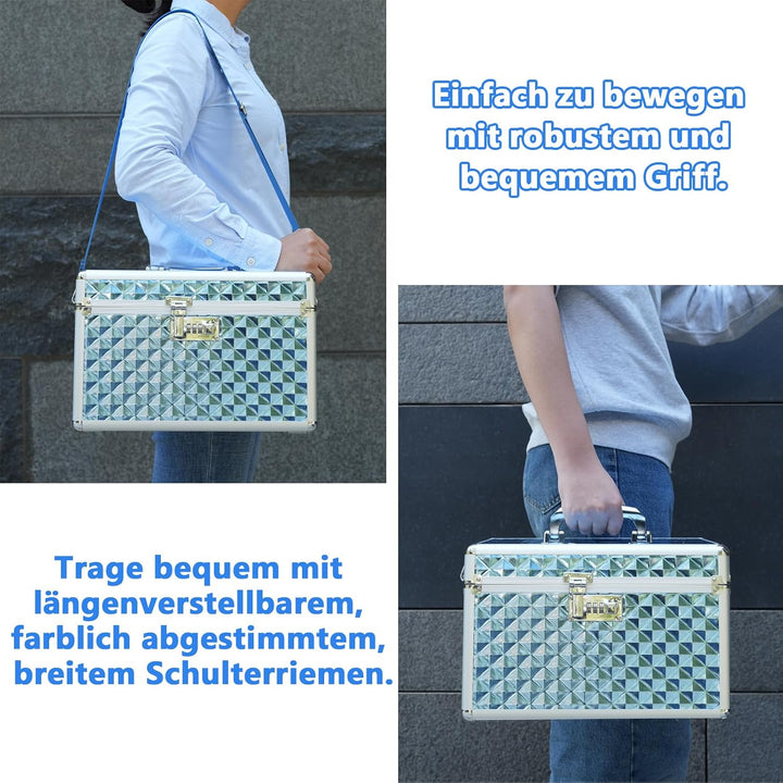 Aufbewahrungsbox mit Zahlenschloss, abschliessbare Medikamentenbox, leere Erste-Hilfe-Box, Sicherhei
