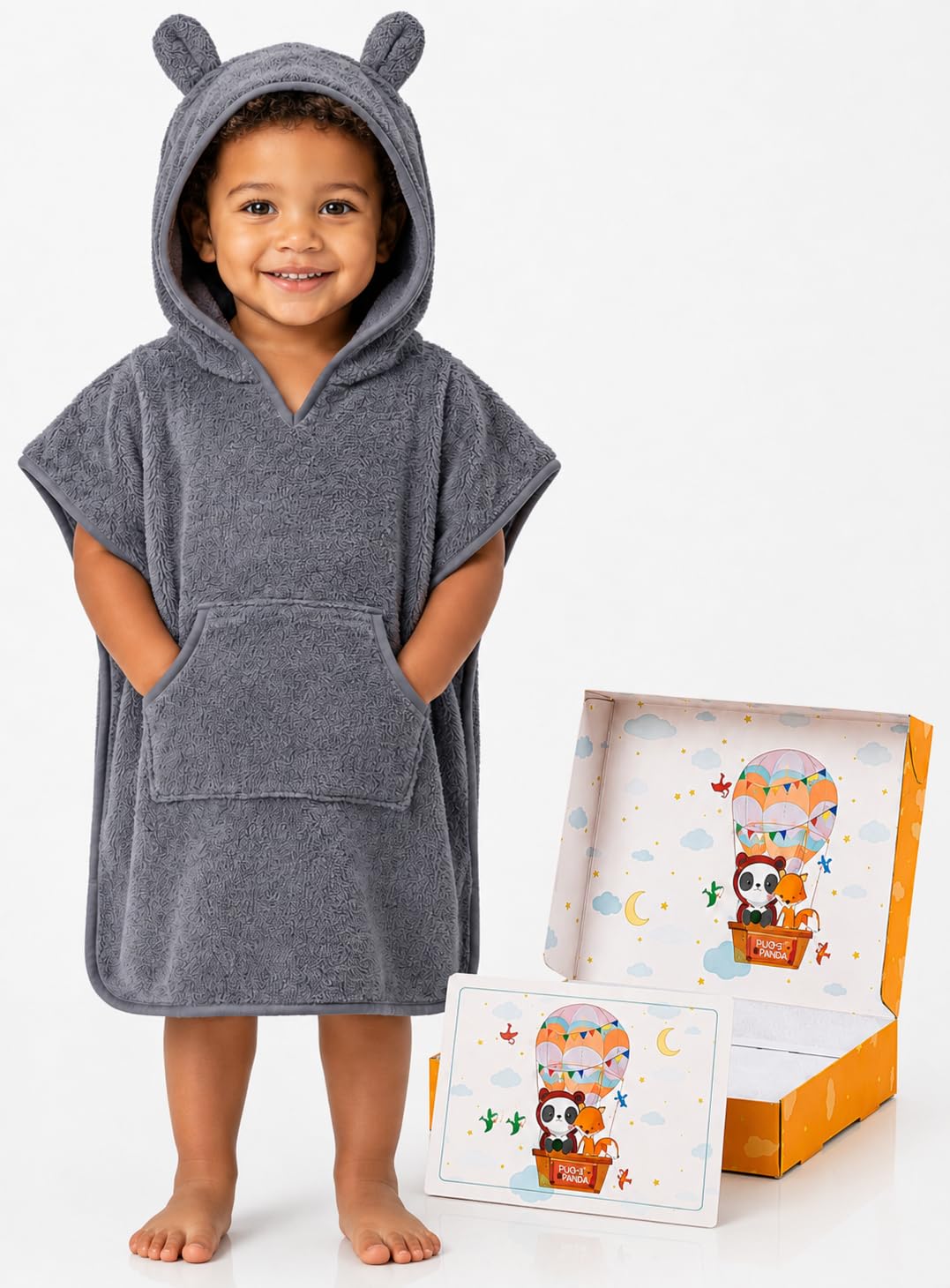 Fuchs&amp;Panda® Badeponcho Kinder EXTRA warm, weich &amp; kuschelig (100% Bambus) | Badeponcho Baby | Handt