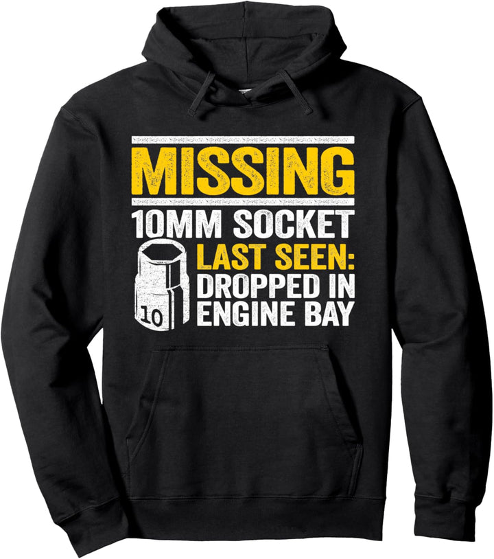 Missing 10 mm Stecknuss Werkstatt KFZ Mechaniker Schrauber Pullover Hoodie