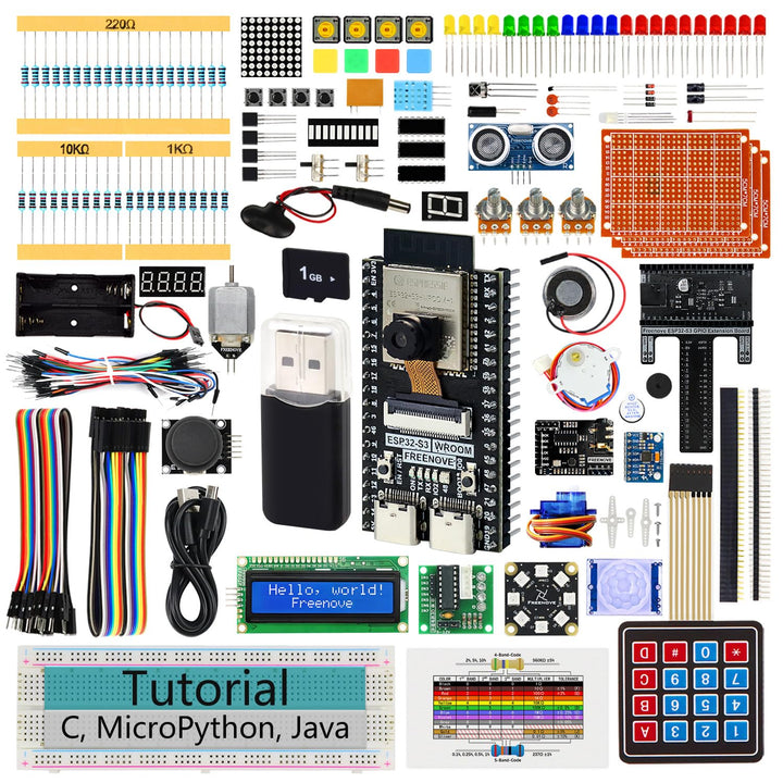 FREENOVE Ultimate Starter Kit for ESP32-S3-WROOM (Included) (Compatible with Arduino IDE), Onboard C