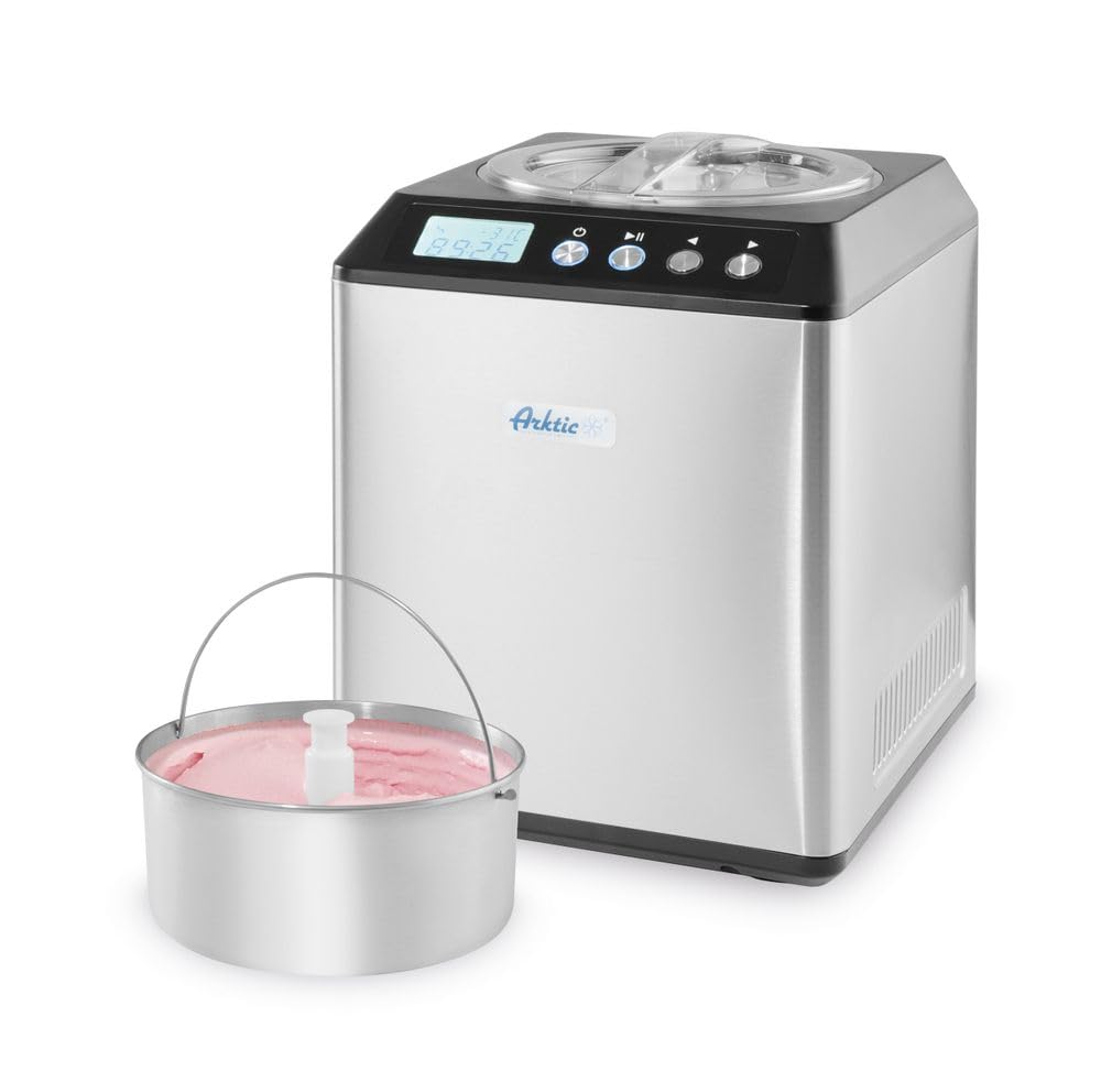 HENDI Eiscreme-Maschine, Eismaschine, Speiseeisbereiter, Eisbehälter 2L, Temperaturbereich: -10°C bi