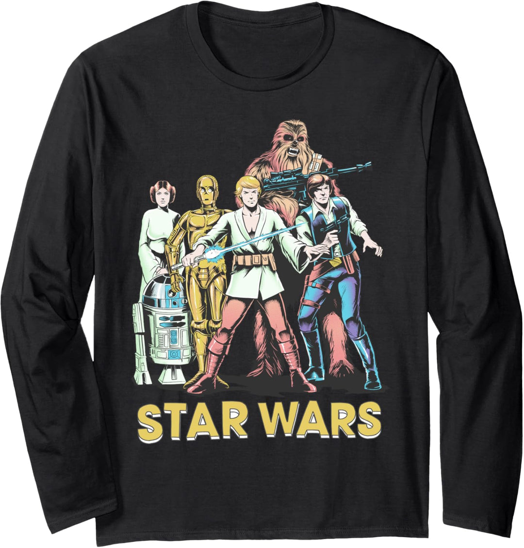 Star Wars Retro Hope Group Langarmshirt