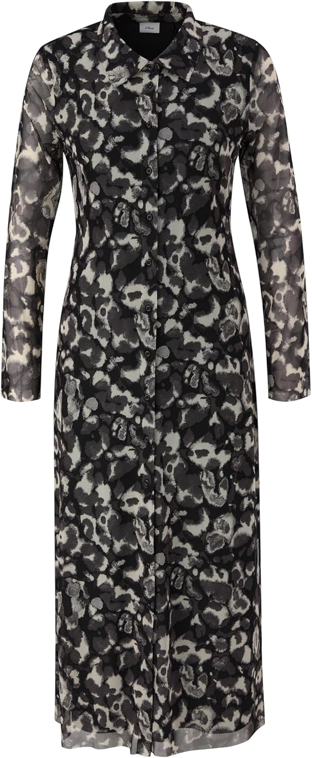 s.Oliver BLACK LABEL Damen Maxi Kleid Maxi Kleid 36 Grau, 36 Grau