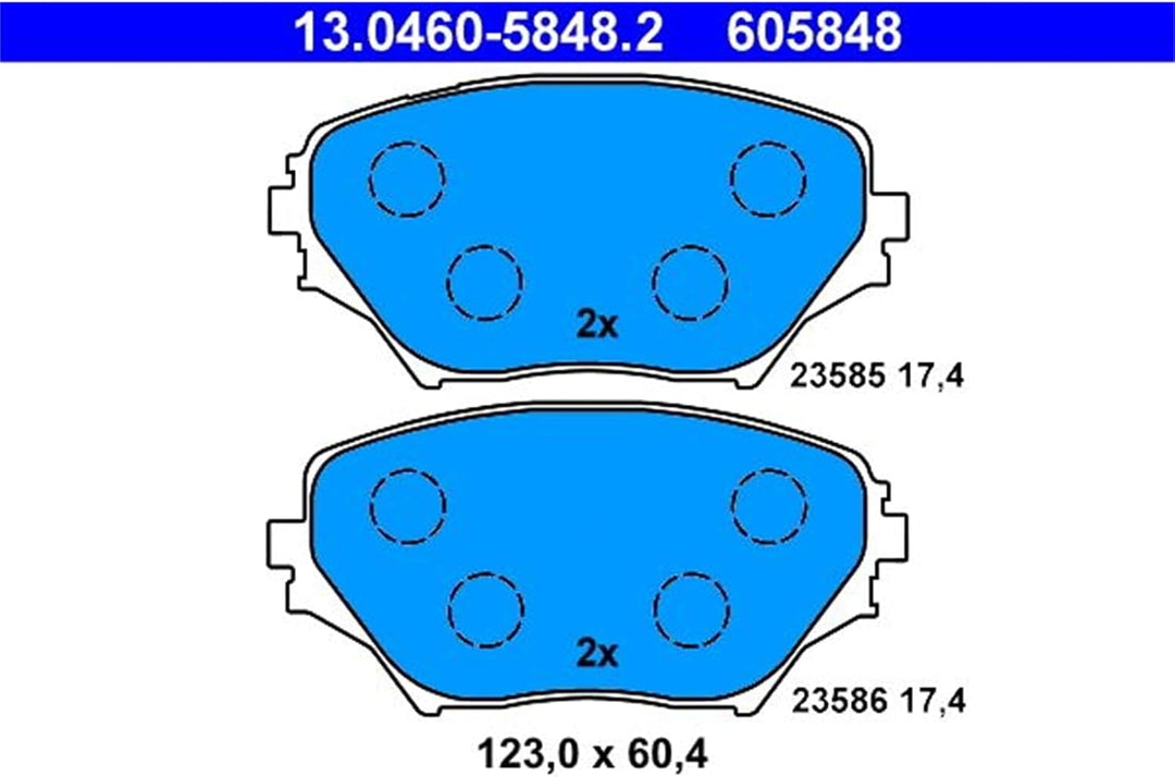 ATE 13.0460-5848.2 Bremsbelagsatz, Scheibenbremse