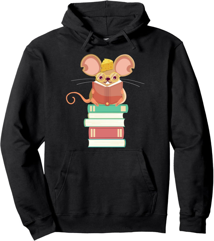 Lustige Leseratte Ratte Lesen Buch Bücher Pullover Hoodie