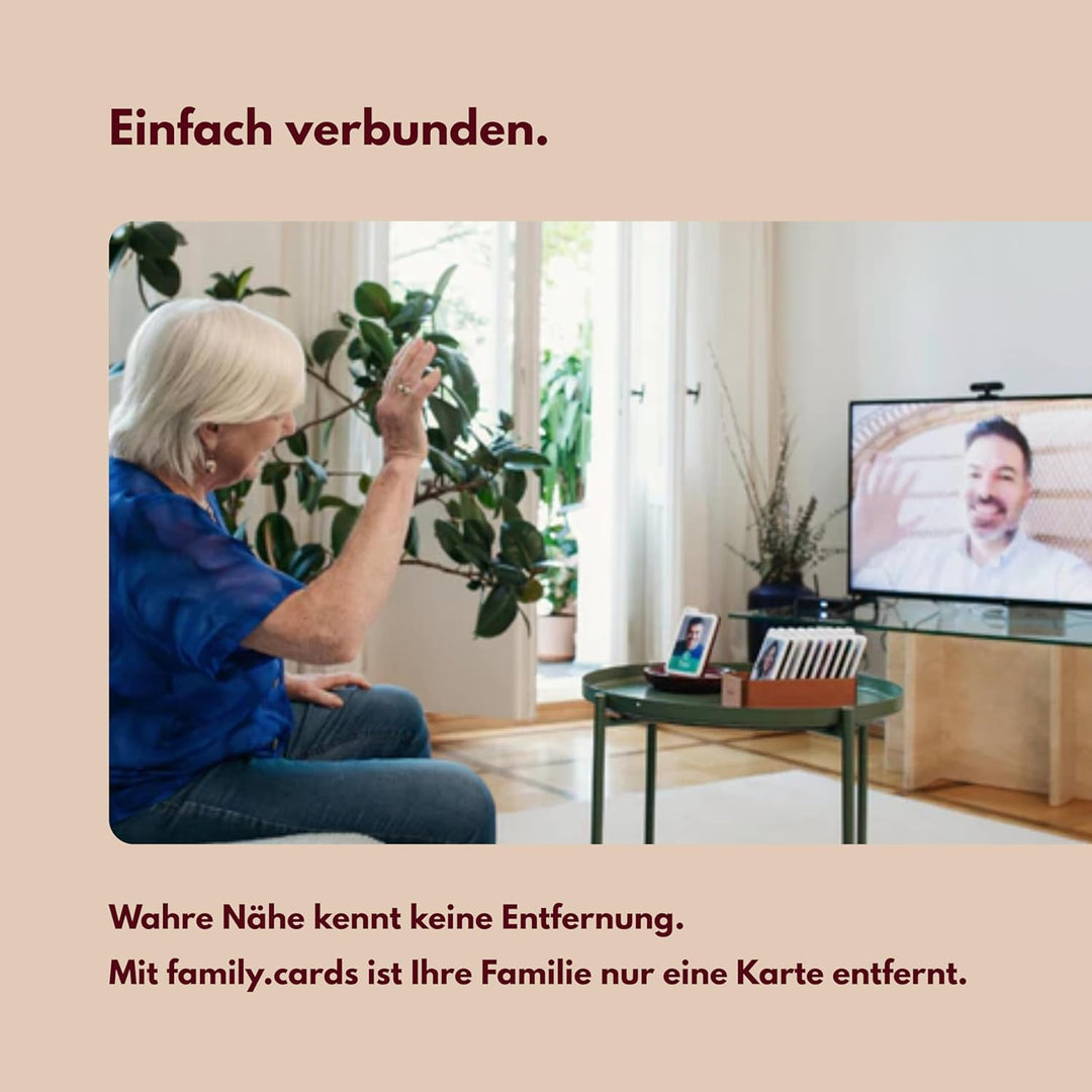 Family.Cards Starter-Set - Videotelefonie für Senioren über TV - Kartenbasiertes System für einfache
