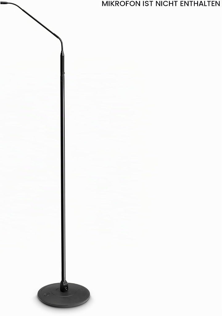 Gravity MS 23 XLR B - Mikrofonständer mit XLR-Anschluss und Schwanenhals, schwarz