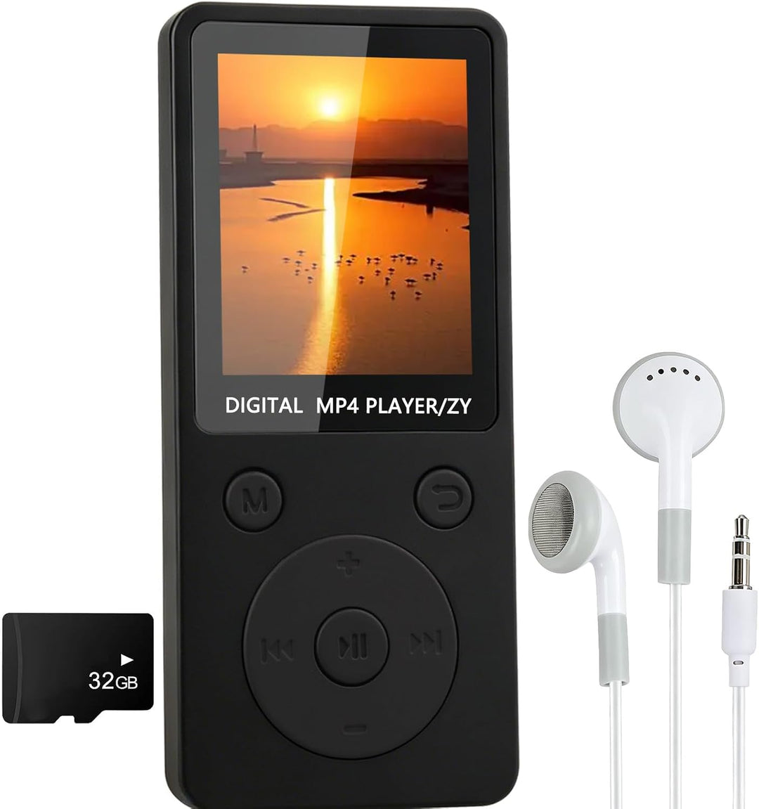 MP3 Player Bluetooth 5.3 mit 32 GB Speicher, MP3 Player mit Lautsprecher, 1,8 Zoll HiFi Music Player