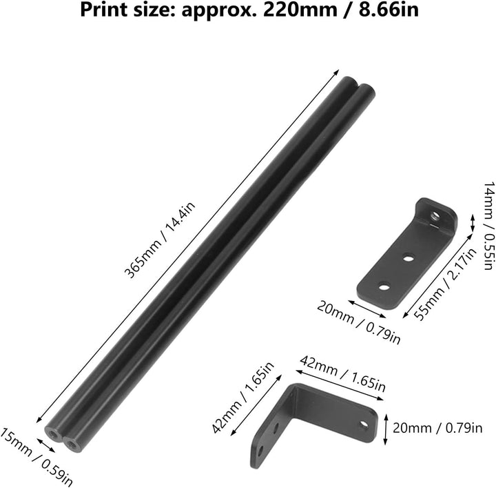 Kadimendium Stützstangen-Set DIY-Upgrade 3D-Druckerrahmen Zugstange 3D-Druckerteil Zubehör für Ender