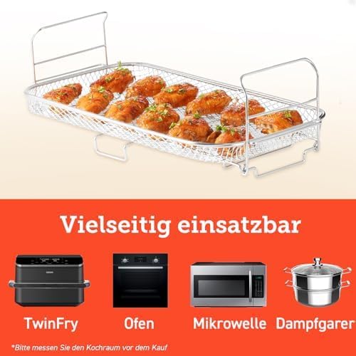 Cosori Heissluftfritteuse Zubehör, Multifunktionales Backgitter Kompatibel mit Dual Blaze TwinFry 10