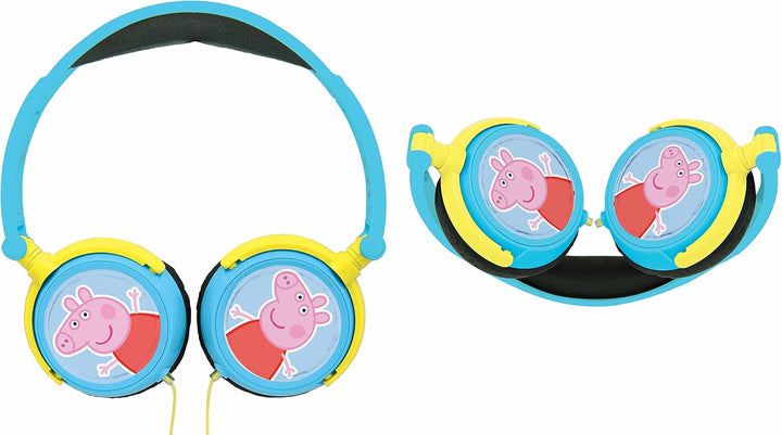 Lexibook, Peppa Pig, Stereo-Kopfhörer, kindersichere Lautstärke, klappbar und einstellbar, blau/grün
