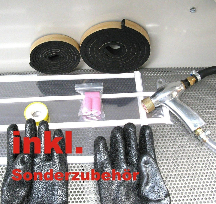 Sandstrahlkabine Sandstrahlgerät SBC420 Absaugung Sandstrahlanlage 420L AWZ