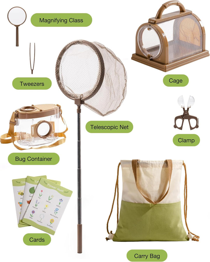 ROBOTIME Kids Explore Kit &amp; Bug Catcher Kit, pädagogische Campingausrüstung für Kinder, Outdoor-Erku