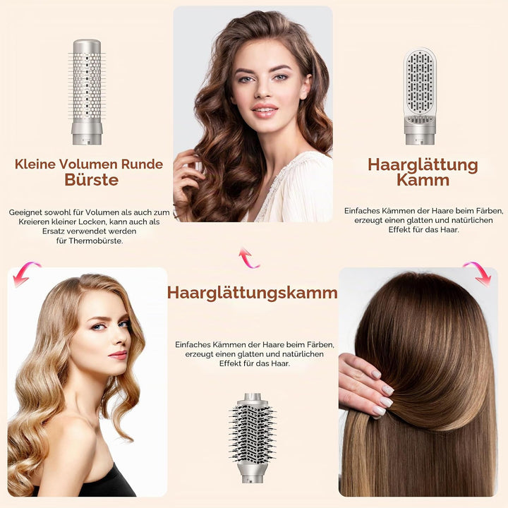 UKLISS 7 in 1 Pro Airstyler &amp; Ionen Föhn [110,000RPM] High-speed Haartrockner Ionen Hair Dryer, mit