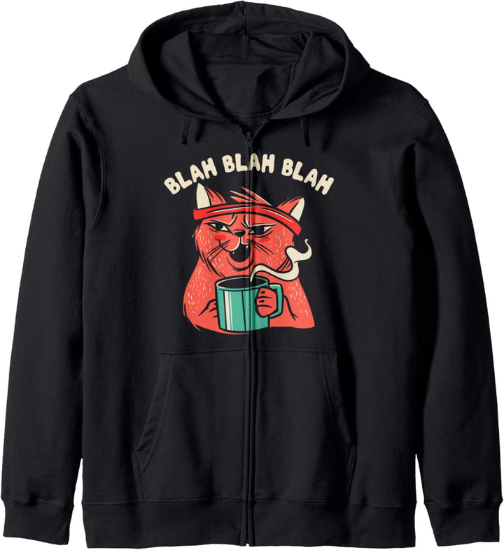 Salty Cat / Blah Blah Blah Snarky Sarkasmus-Zitat Kapuzenjacke