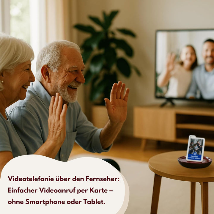 Family.Cards Starter-Set - Videotelefonie für Senioren über TV - Kartenbasiertes System für einfache