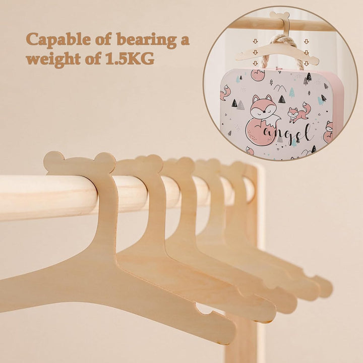 30 Stück Kleiderbügel Kinder, Baby Kleiderbügel Holz, Kinderkleiderbügel, Kinder Kleiderbügel, Kinde