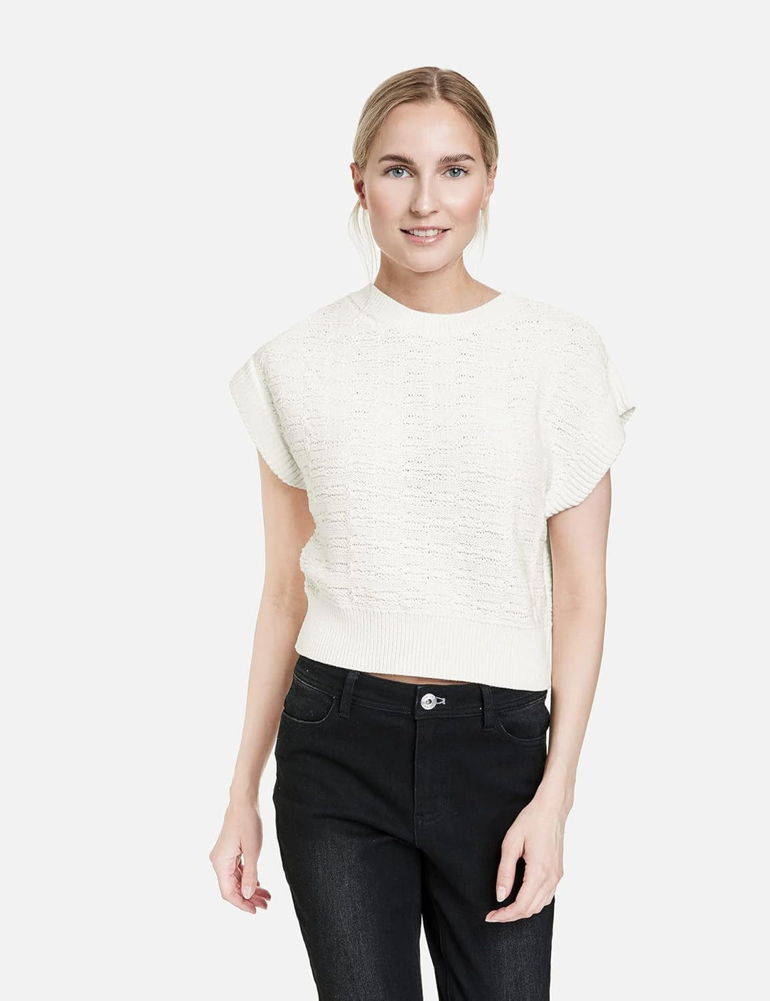 Taifun Damen 472401-15301 Pullunder 40 Offwhite, 40 Offwhite