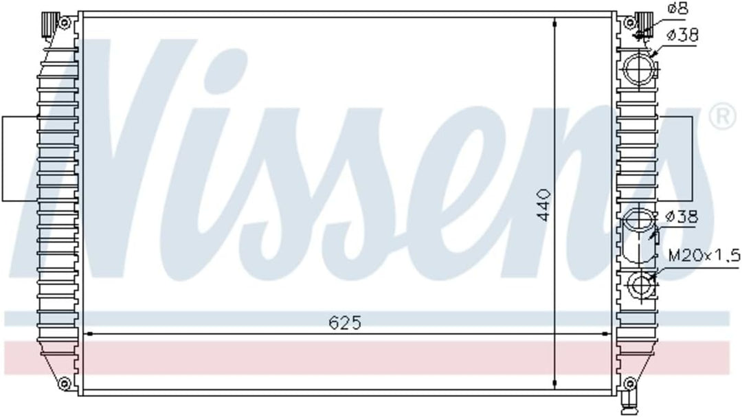 Nissens 61975 Kühler, Motorkühlung