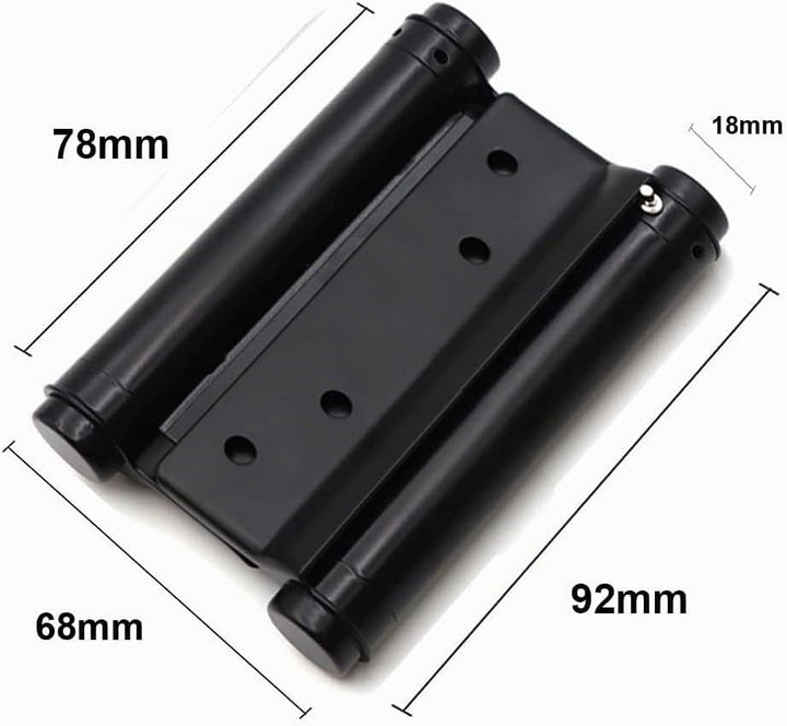 Türscharniere aus Edelstahl, 7,6 cm, automatisch, verstellbar, 76 mm, Schwarz, 2 Paar