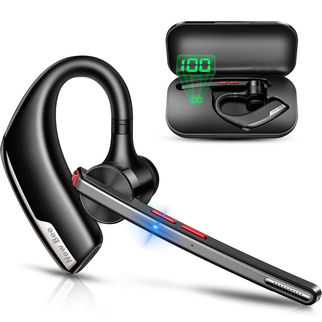 New Bee Bluetooth Headset Wireless V5.2 mit 80h Spielzeit Bluetooth Freisprech Headset mit CVC 8.0 u