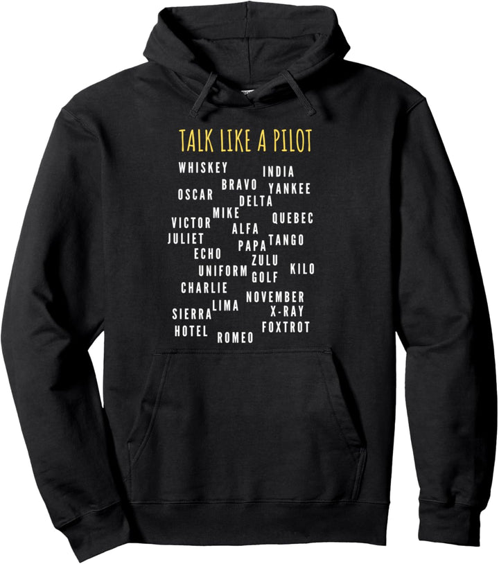 Pilotenalphabet Flugzeug Pilotensprache Aviatik Pullover Hoodie