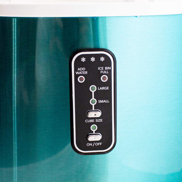Eiswürfelmaschine Edelstahl Eiswürfelbereiter Eiswürfel Ice Maker Eis Maschine Icemaker (Hellblau)