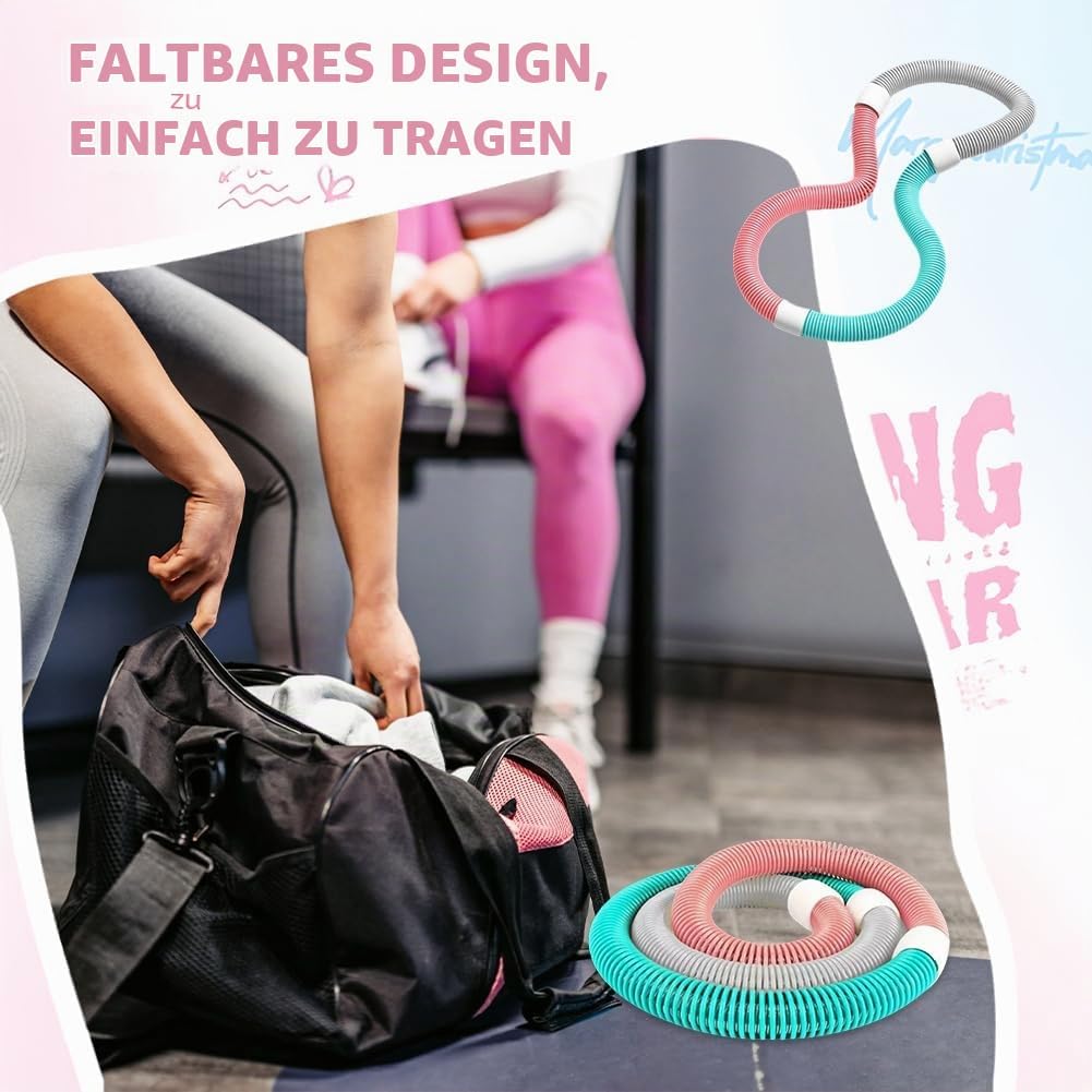 Gohytal Hoop Reifen für Erwachsene, Weicher Hoop Gewichtet, Fitness Hoop, Gewichteter Fitness Hoop,