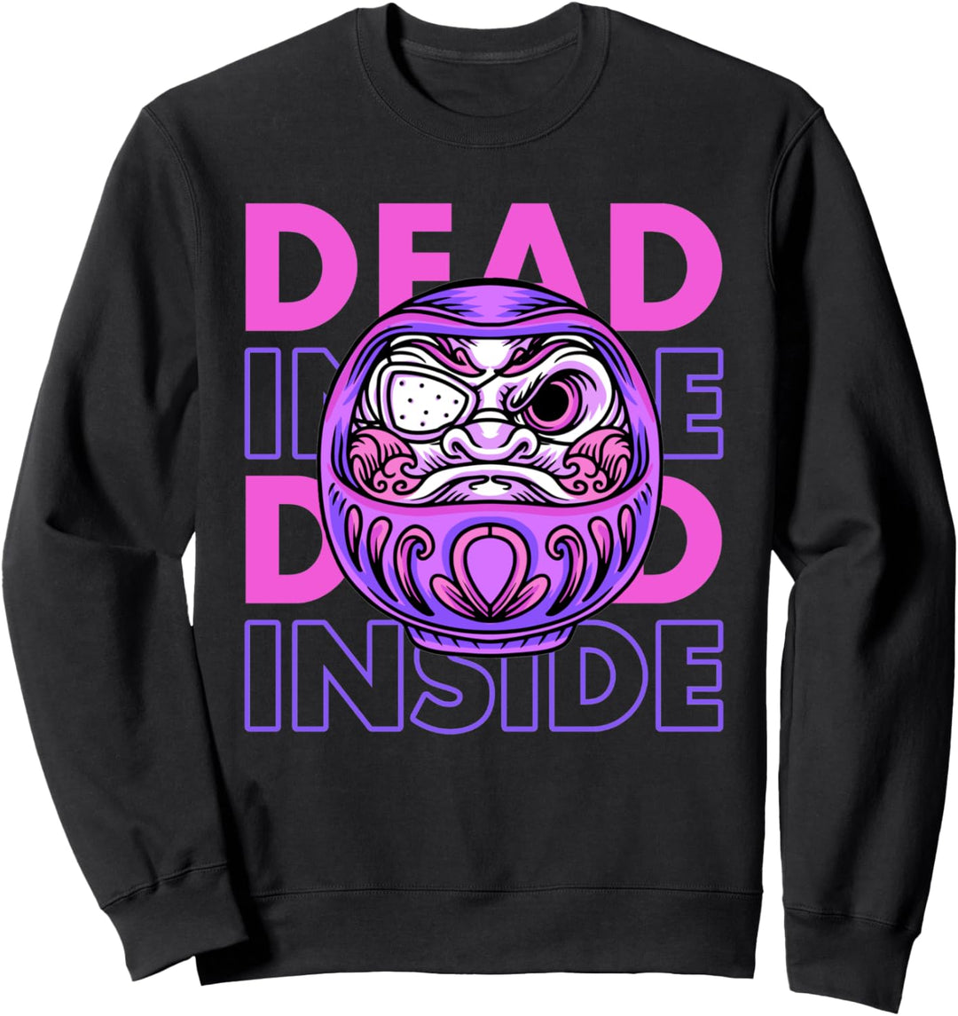 Aesthetic Pastel Japanisch Daruma Doll Dead Inside Emo Goth Sweatshirt