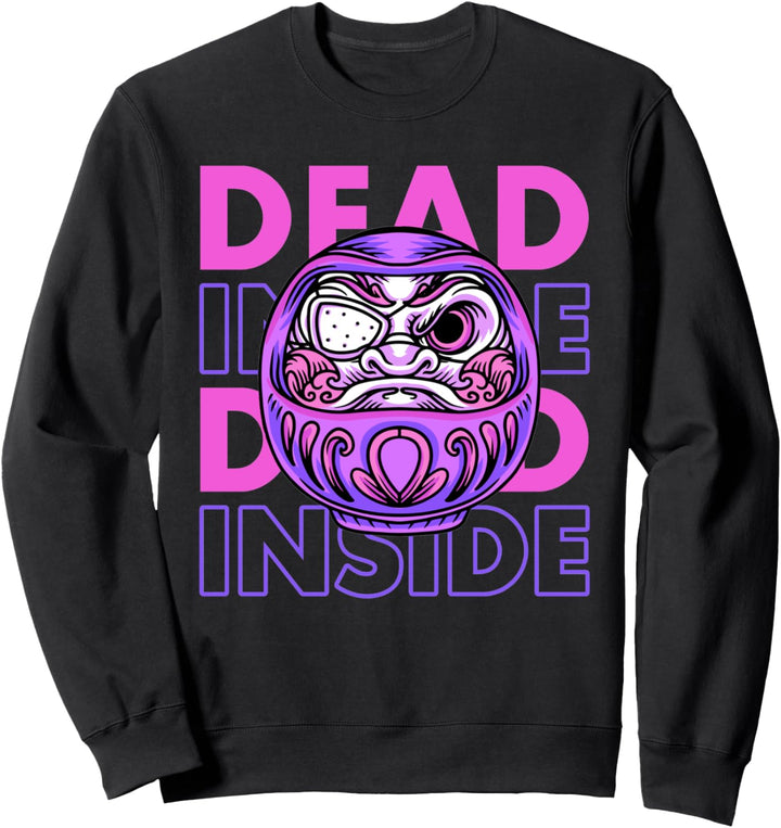 Aesthetic Pastel Japanisch Daruma Doll Dead Inside Emo Goth Sweatshirt