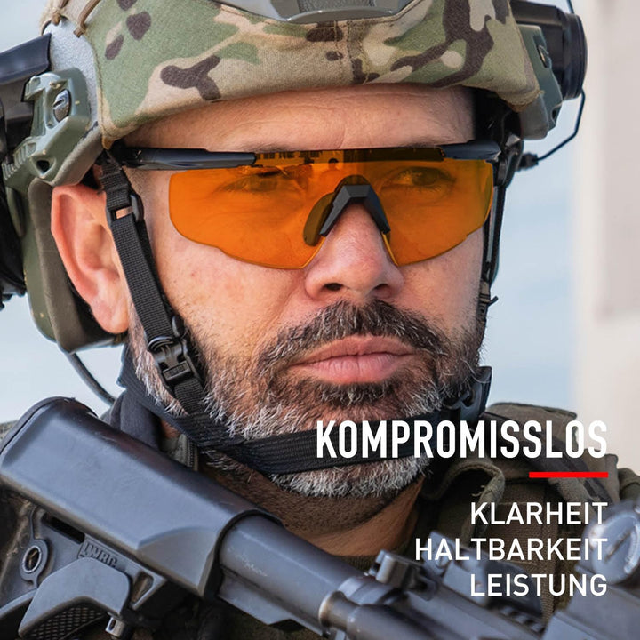 Wiley X | Saber Advanced | Schiessbrille &amp; Sportbrille Herren | Perfekt als Laufbrille Fahrradbrille