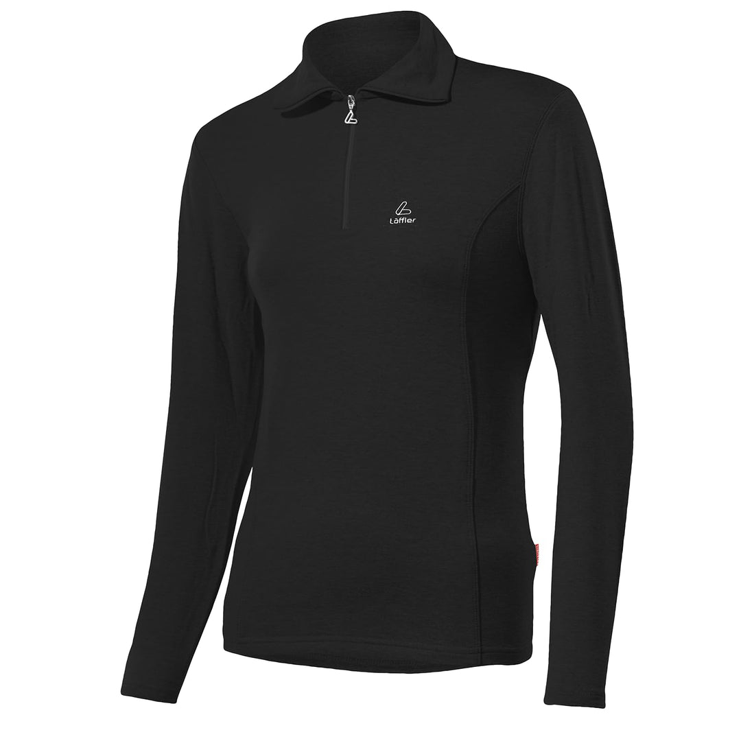 Löffler Damen Pulli DA Transtex Zip Rolli Basic 38 Schwarz, 38 Schwarz