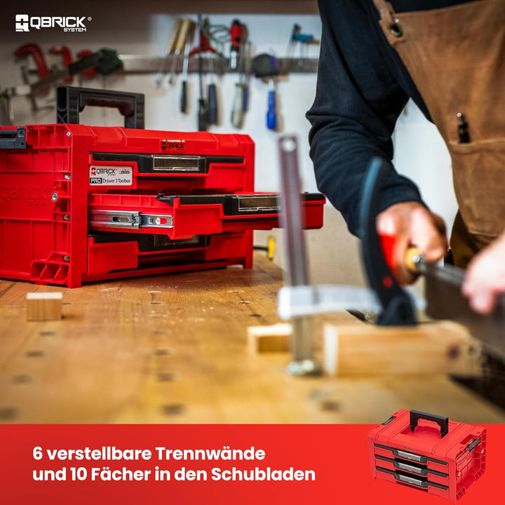 Qbrick System PRO Drawer 3 Toolbox 2.0 Expert RED ULTRA HD