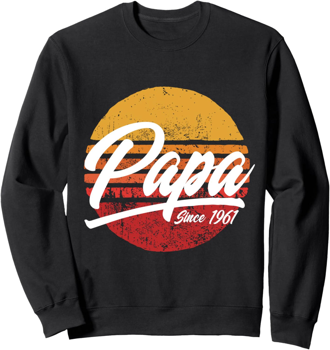 Papa seit 1961, 60. Geburtstag 60 Jahre als Papa Retro Sweatshirt
