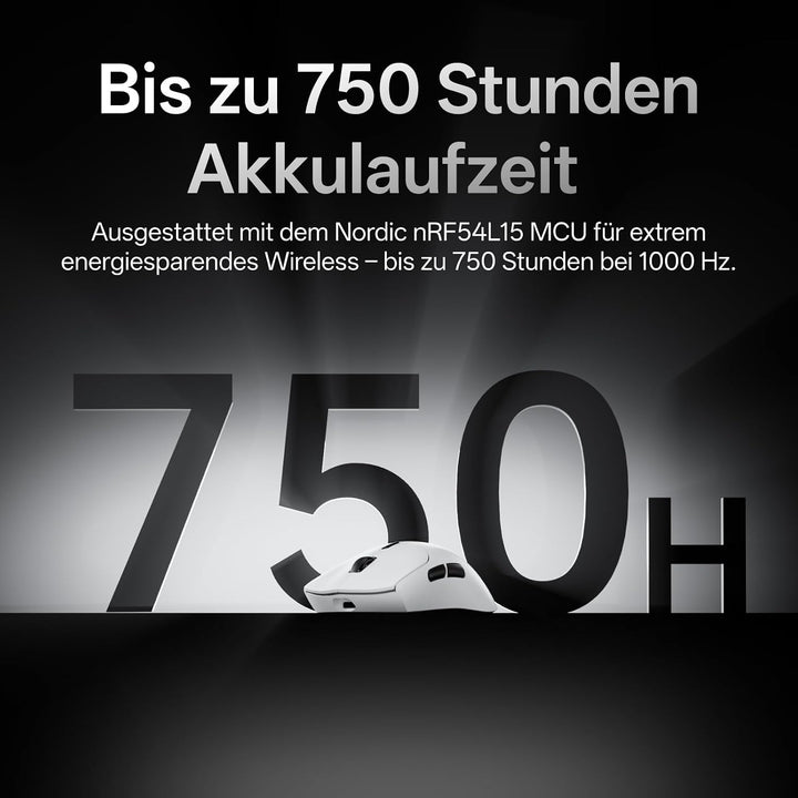 Rapoo VT7 MAX Kabellose Gaming-Maus, Echte 8000Hz Abfragerate, 30K DPI Sensor, 53g Ultraleicht, 750