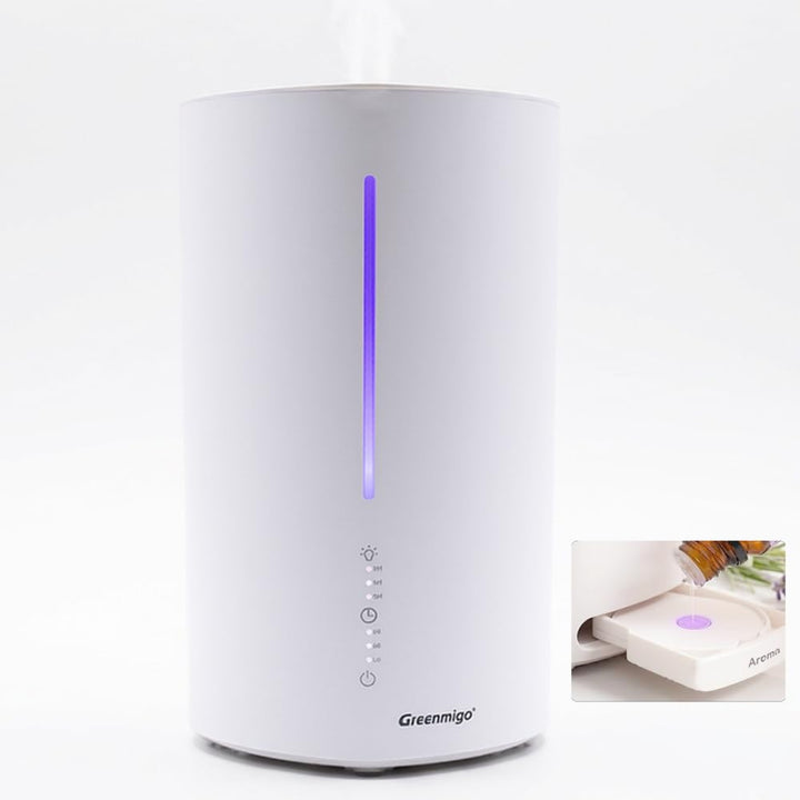 Luftbefeuchter Aroma Diffuser 3L mit Nachtlicht, Leiser Raumluftbefeuchter Ätherisches Öl Diffuser B