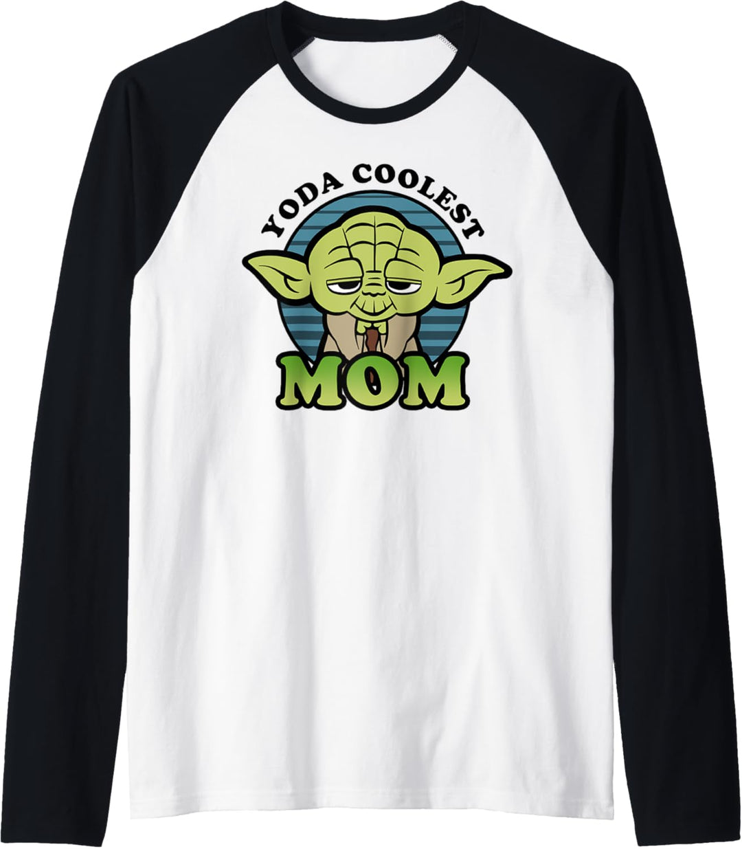 Star Wars Yoda Coolest Mom Cartoon Raglan
