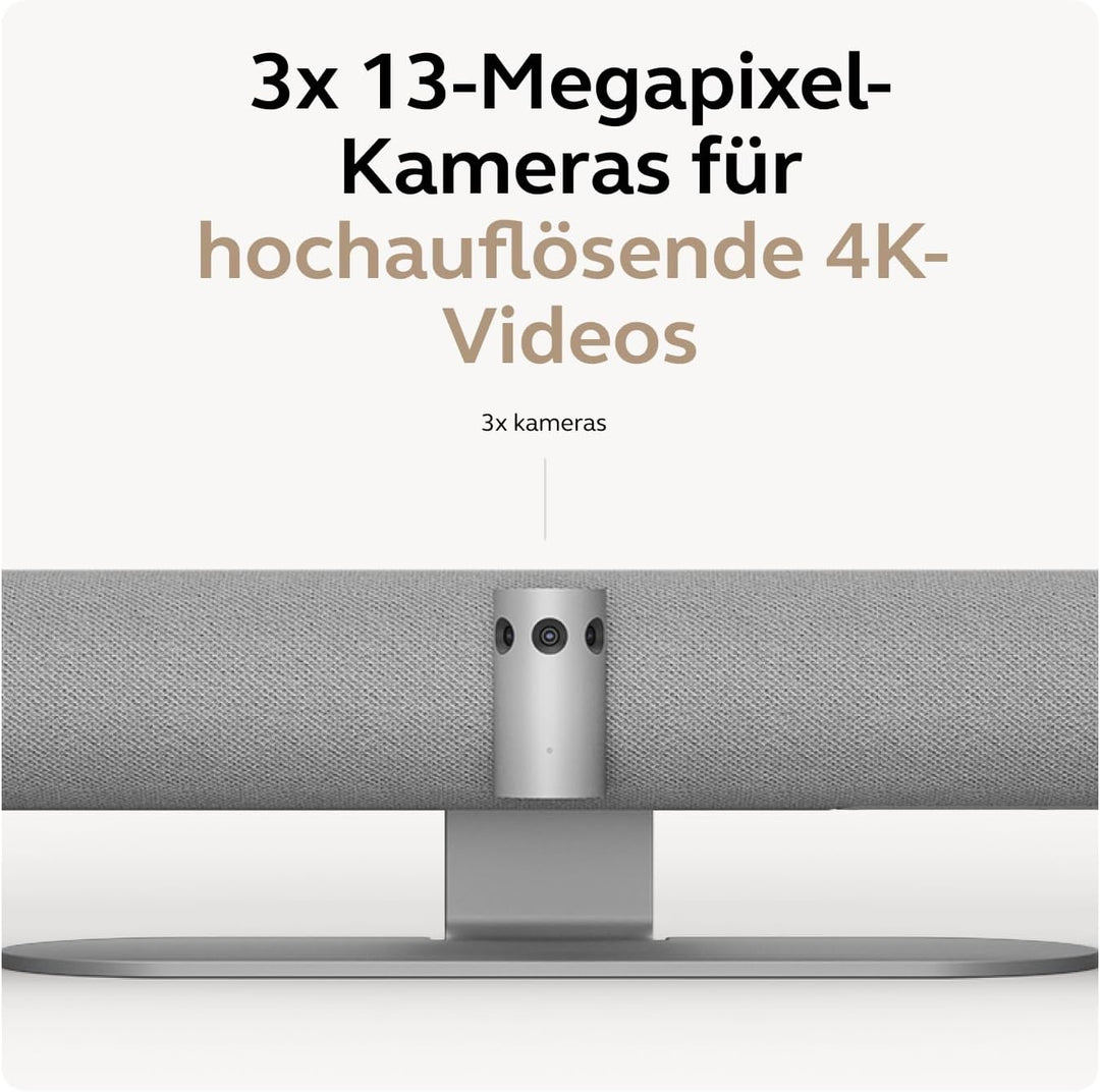 Jabra PanaCast 50 Videokonferenz Kamera Panorama Webcam 4K mit Videokonferenzsystem für kleine &amp; mit