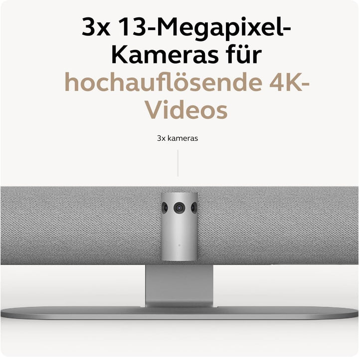 Jabra PanaCast 50 Videokonferenz Kamera Panorama Webcam 4K mit Videokonferenzsystem für kleine &amp; mit