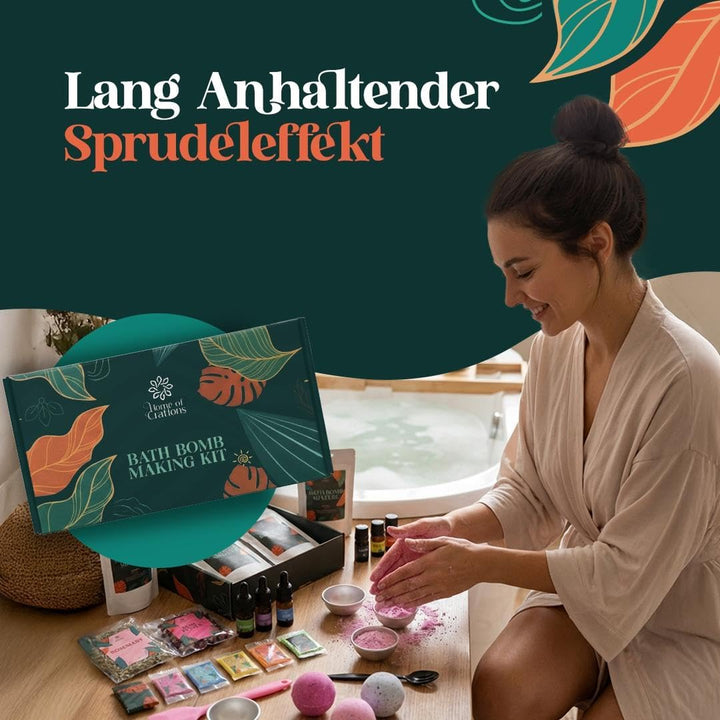 Badebomben DIY Set | Badebomben Selber Machen mit Farben &amp; Düften | Bastelset Erwachsene | DIY Set E