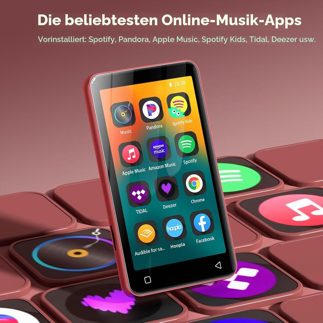 innioasis 16 GB MP3-Player mit Bluetooth und WLAN, MP3-Player, Apple Music, 4 Zoll Touchscreen, Andr